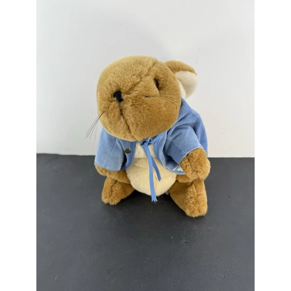 EDEN Toys Beatrix Potter Peter Rabbit 7 inch Bunny Plush Stuffed Animal BlueCoat